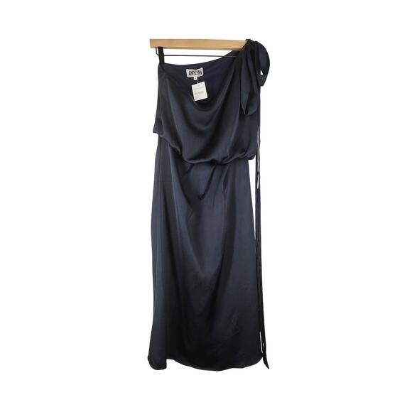 AMY LYNN GEMMA DRESS – NAVY BLUE – ONE SHOULDER – SIZE [INSERT SIZE] 46" LENGTH - Picture 3 of 11